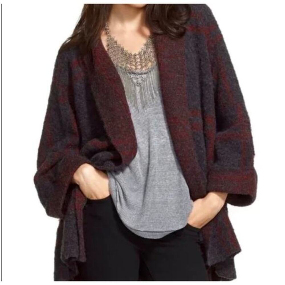 Free People Windowpane Cardigan XS/S